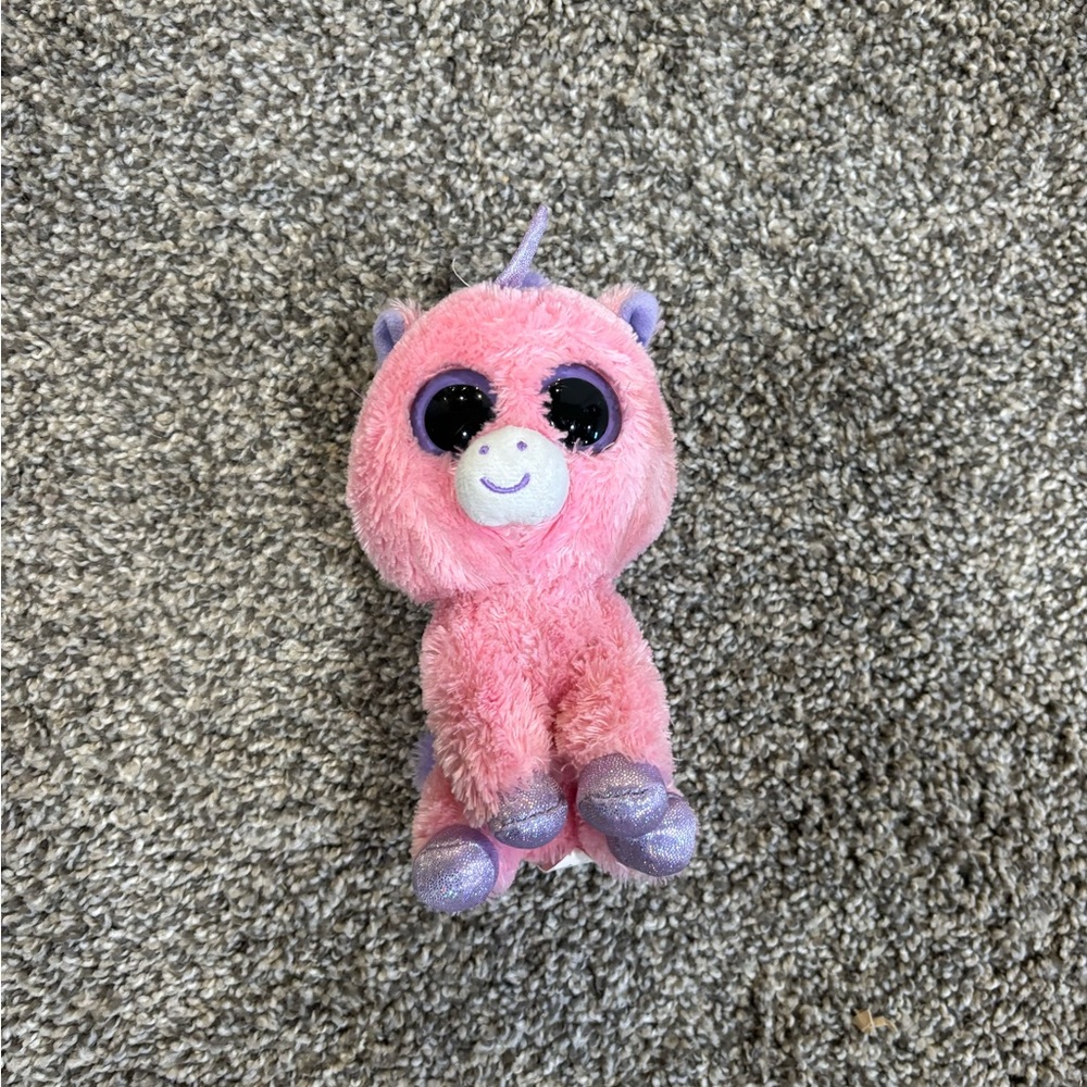 Ty Beanie Boos Pink Unicorn Plush